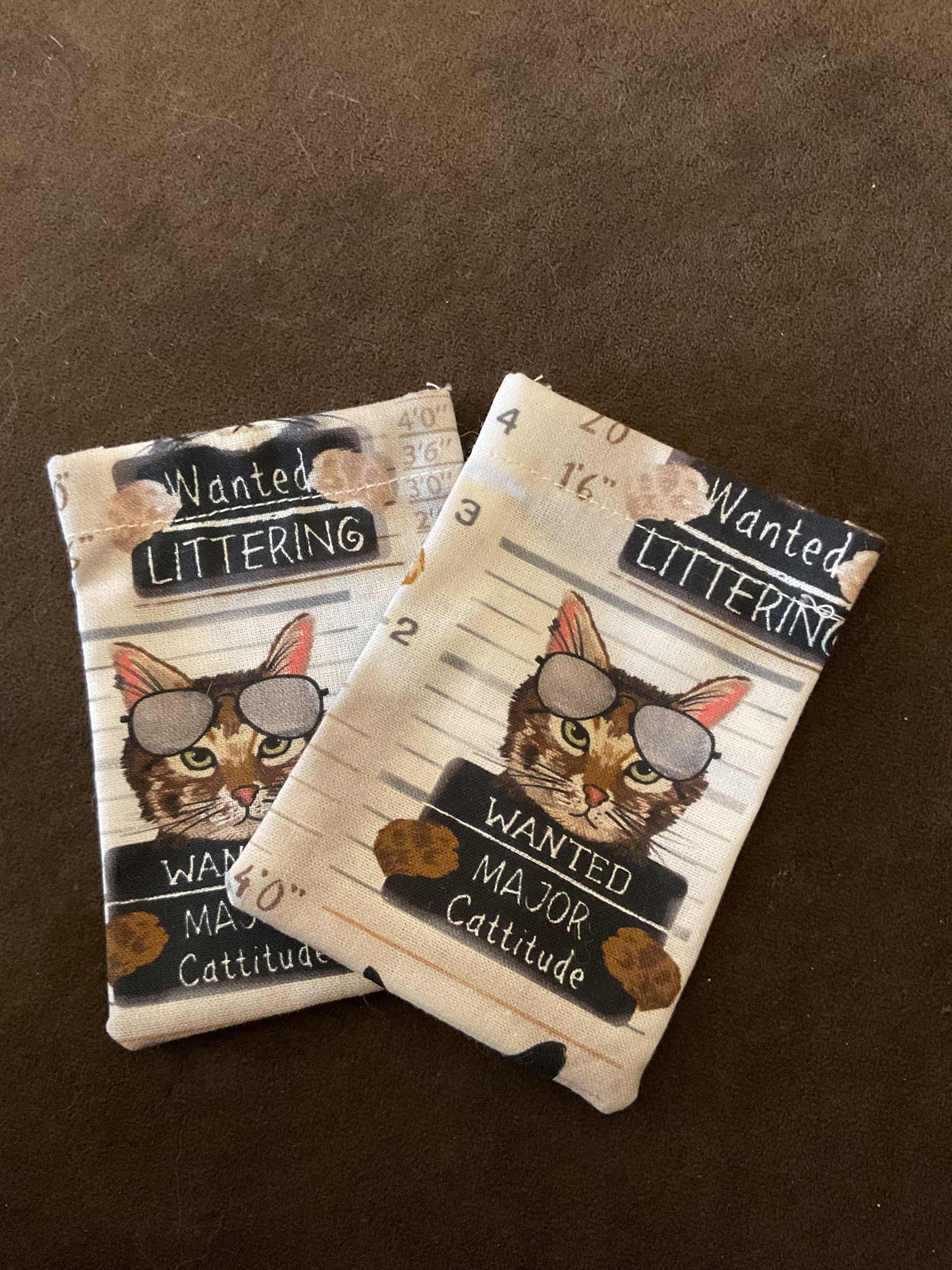 Fabric Kitty Catnip Pouches (set of 2)