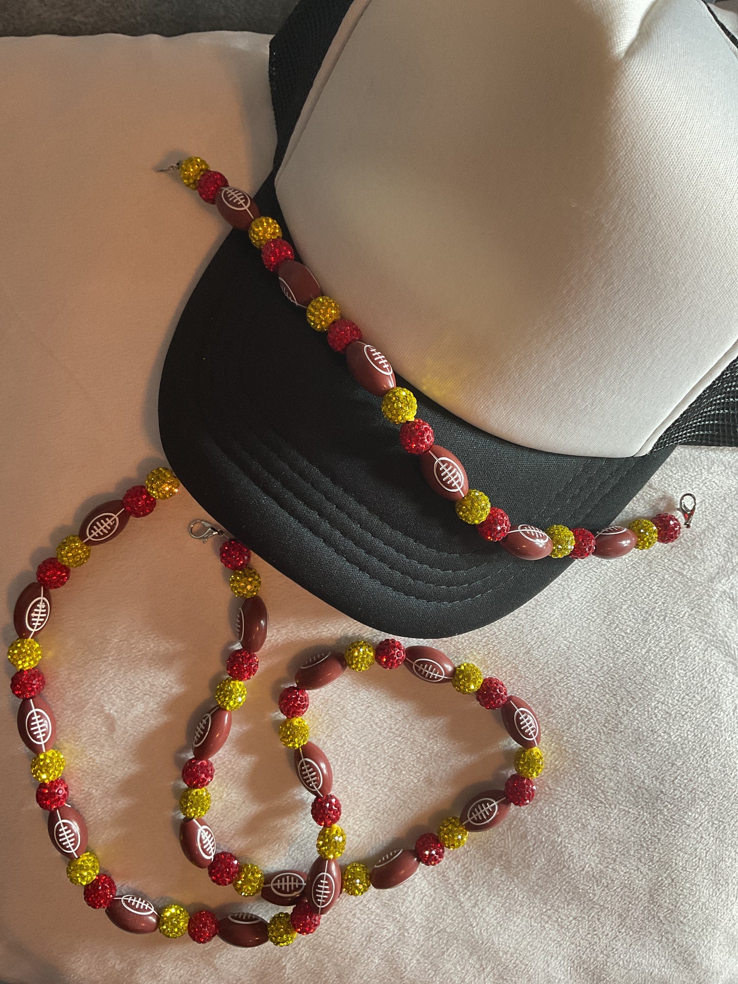 Trucker Hat Accessories “Kansas" colors necklace and trucker hat chain