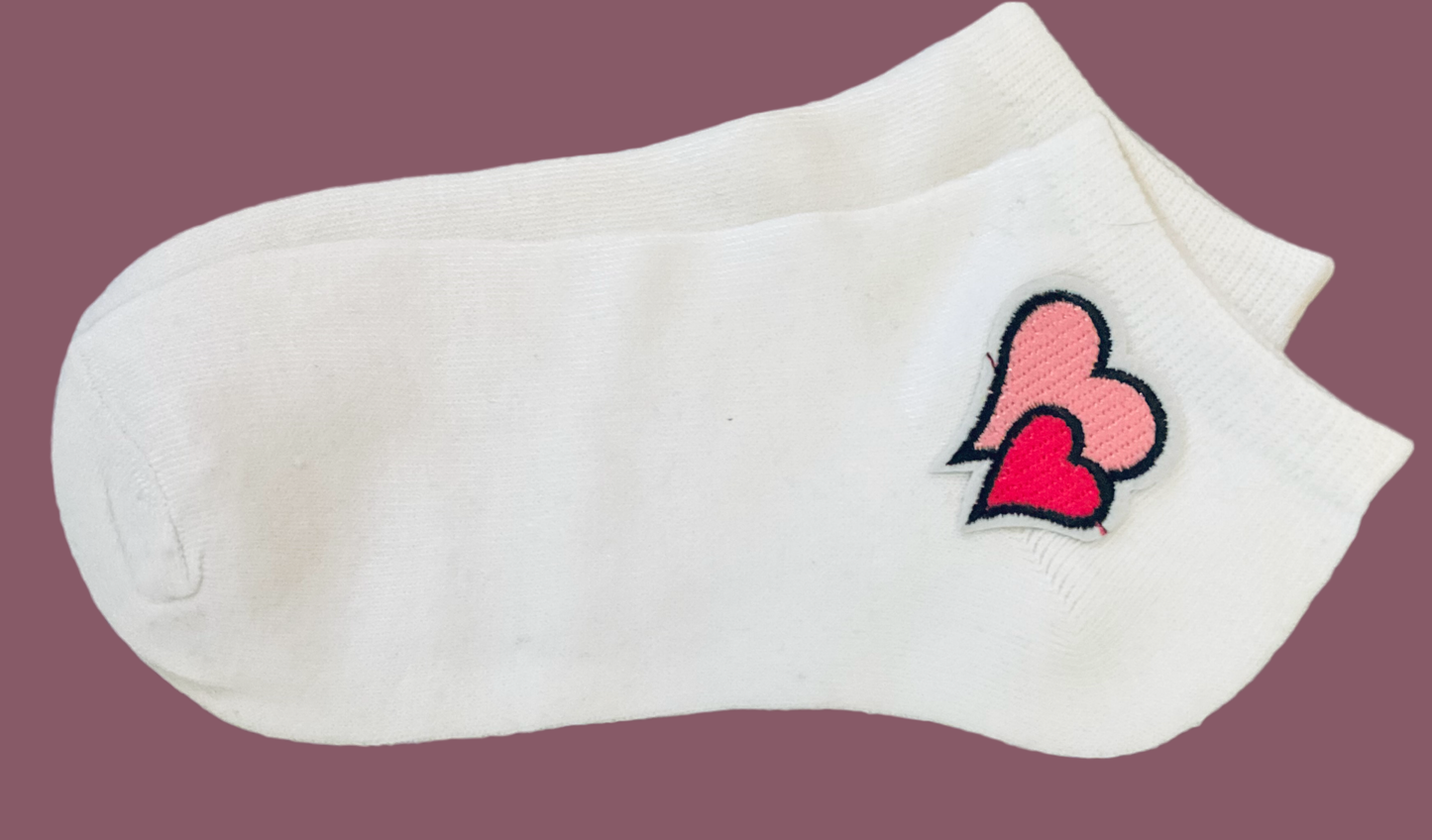 Clothing Socks with Heart Patches