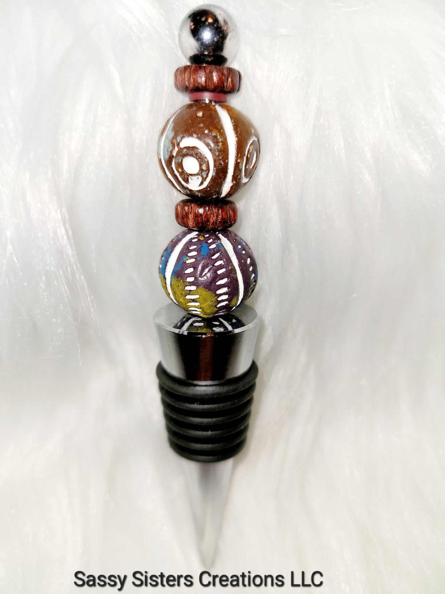 Beaded Wine Bottle Stopper