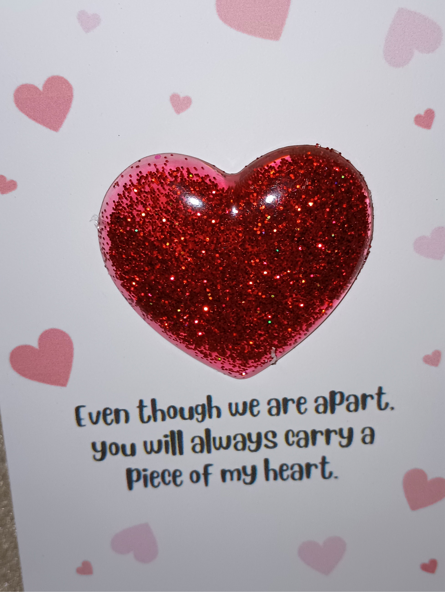 Resin pocket Hearts Red