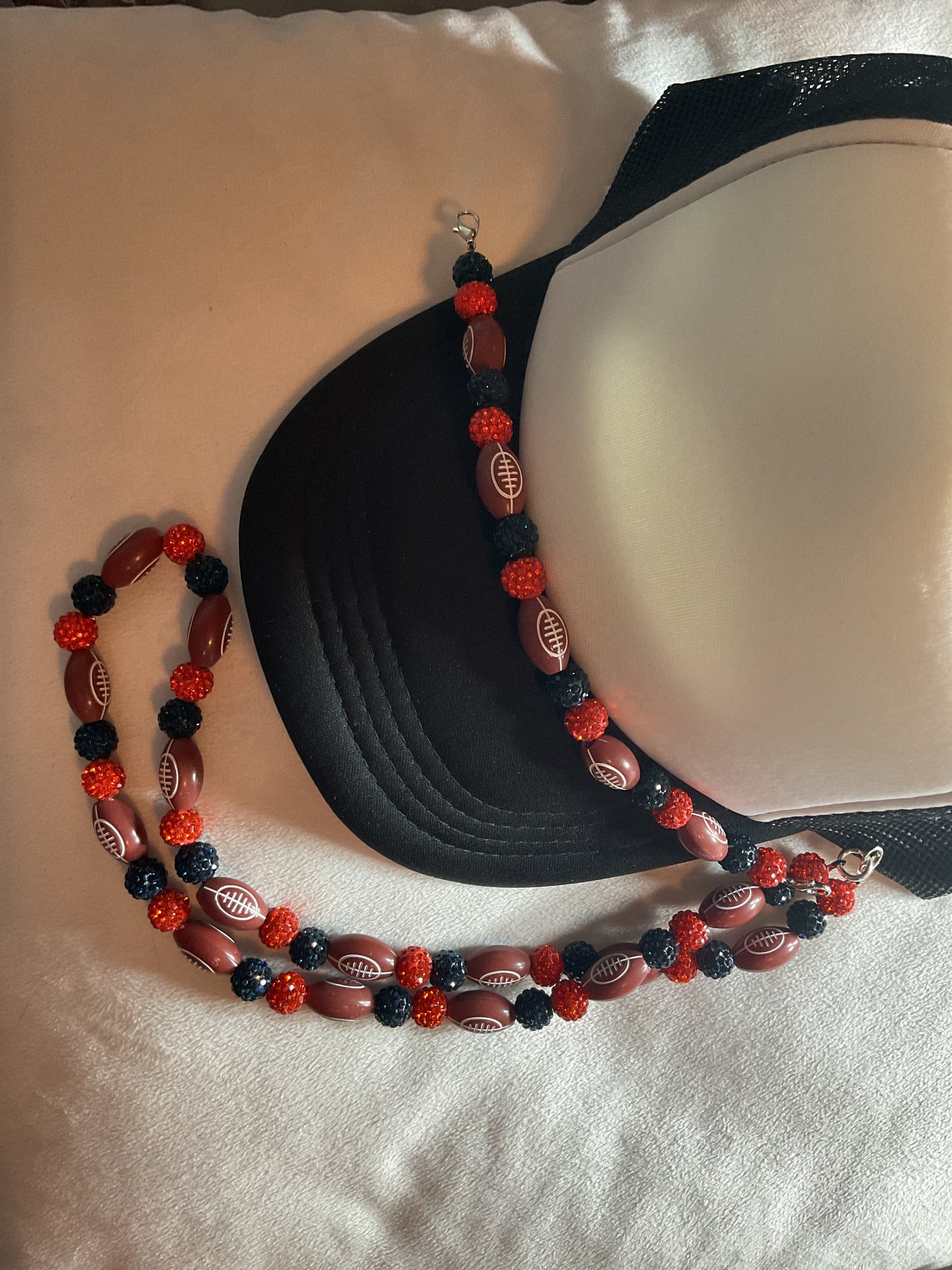 Trucker Hat- accessories “Chicago Bears" COLORS necklace and trucker hat chain