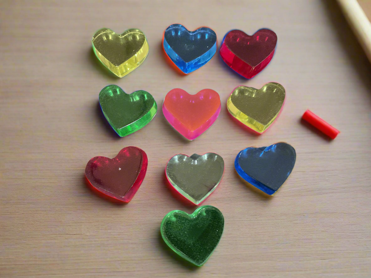 Resin Hearts 10 Pack