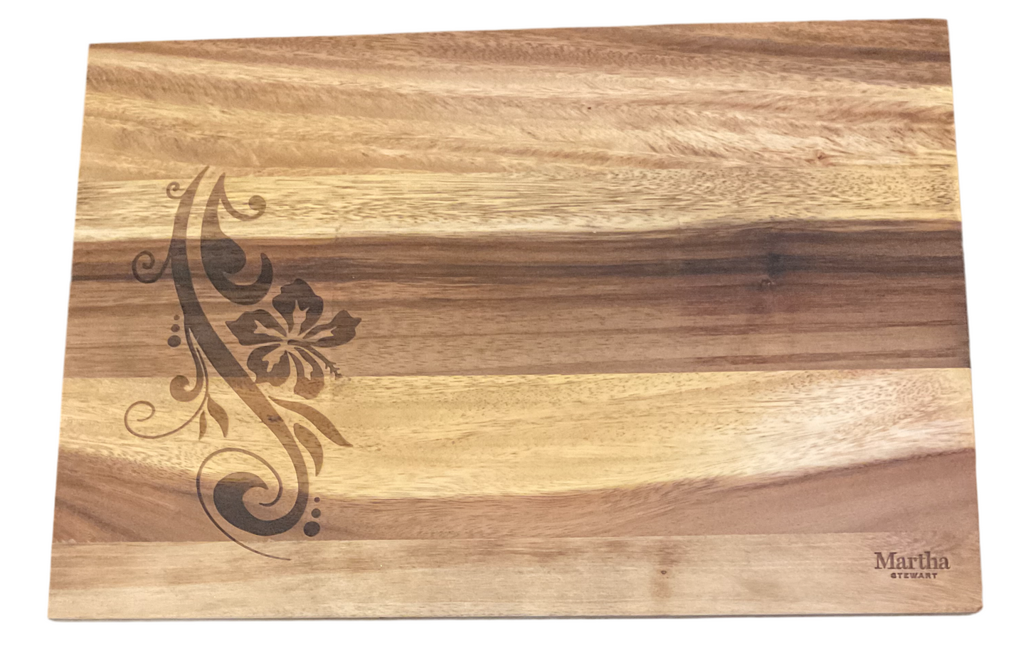 Laser Engraved Cutting Board Flowers