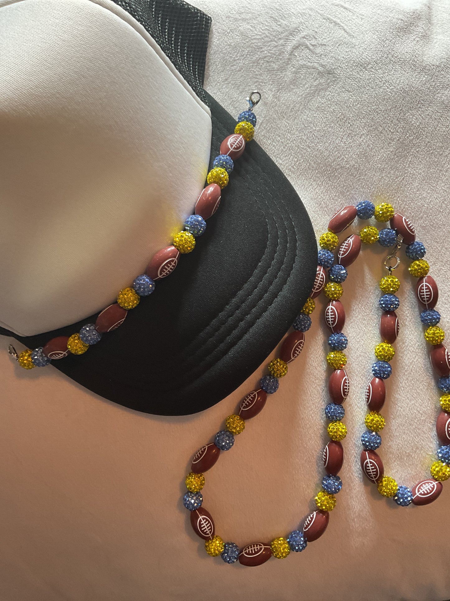 Trucker Hat Accessories “LA Chargers" necklace and trucker hat chain
