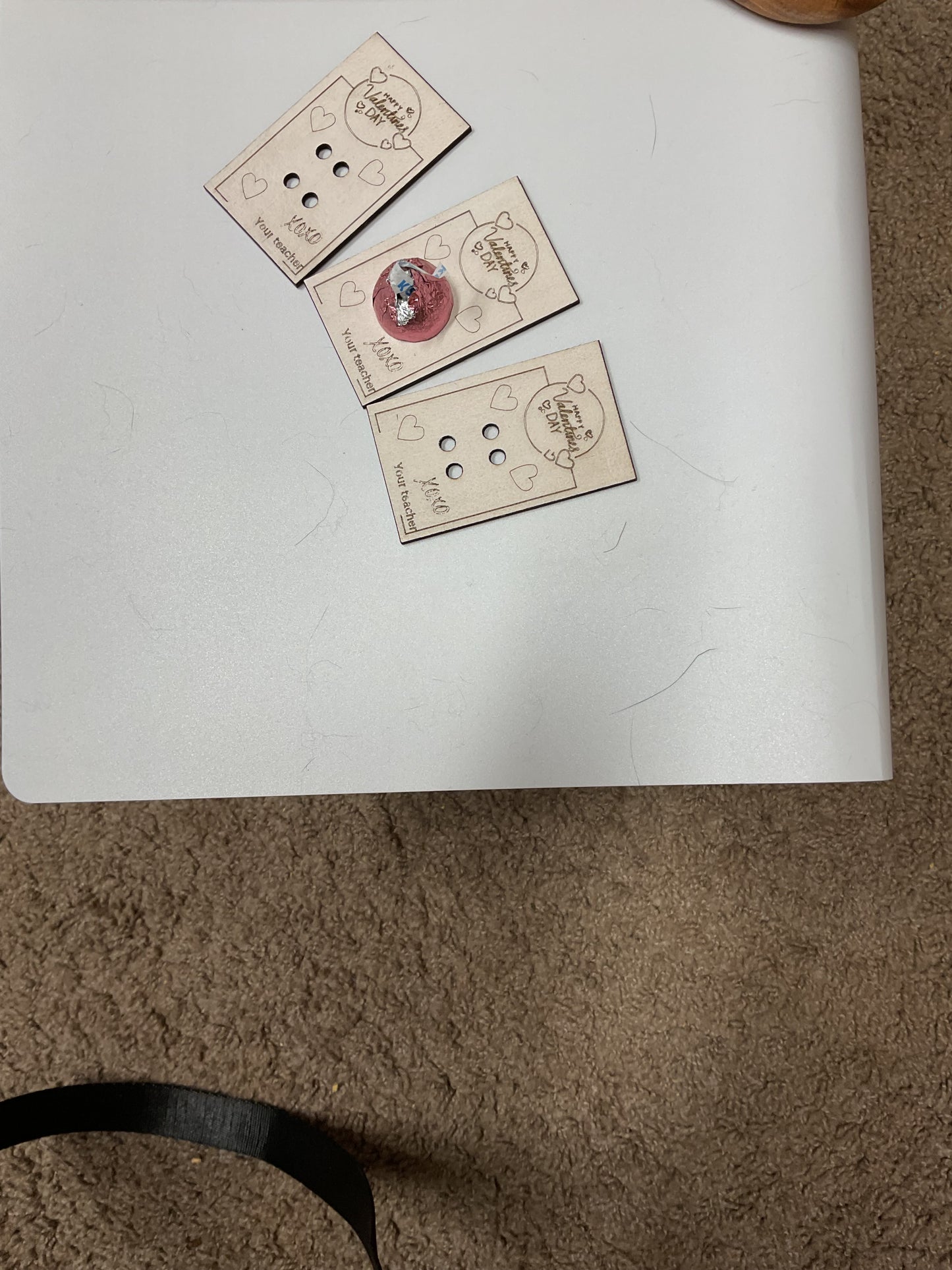 Laser Engraved Wood Valentines Cards