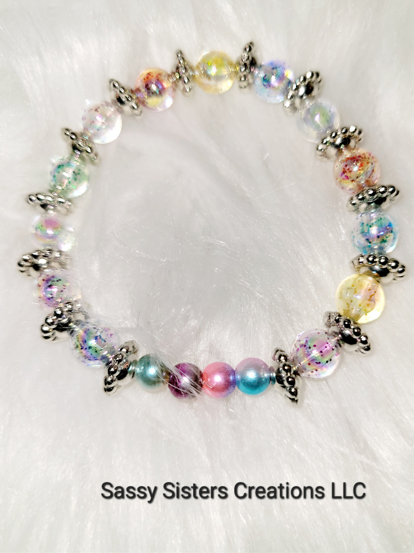 Beaded Bracelet Handmade 16cm