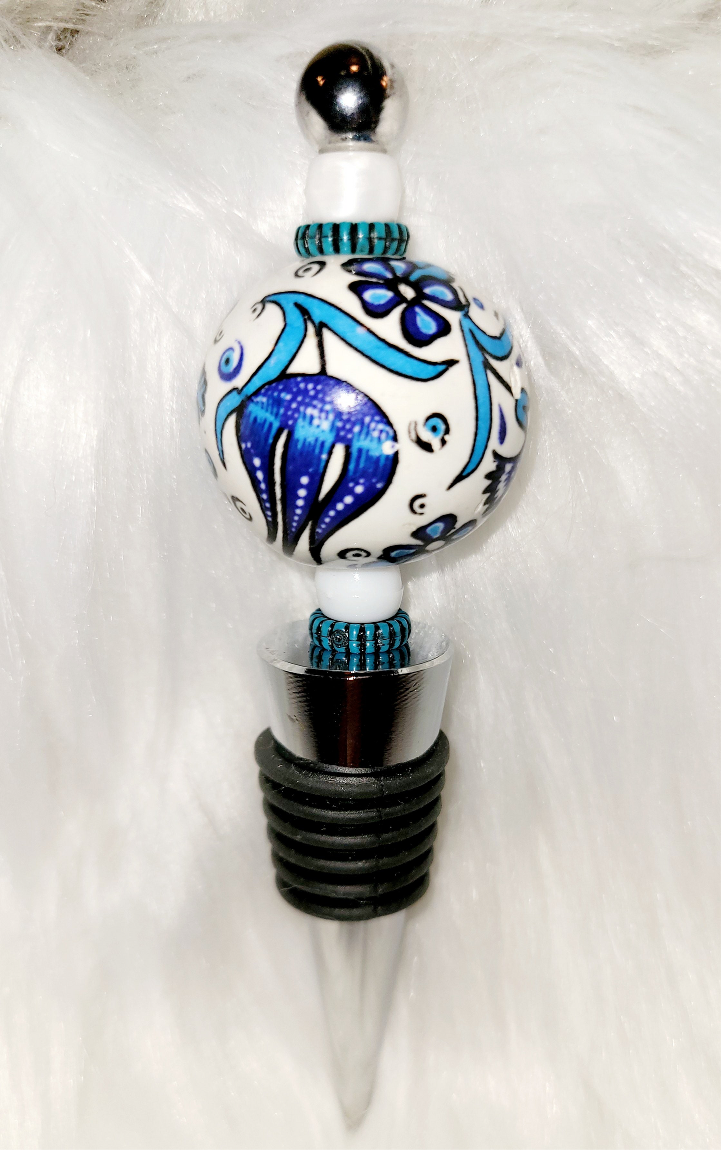 Beaded Wine Bottle Stopper