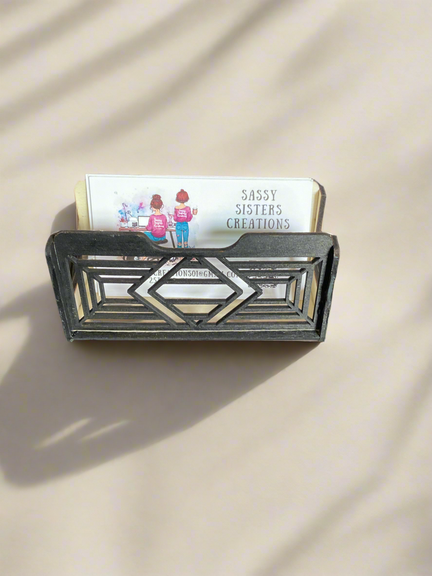 Laser engraved business card holder
