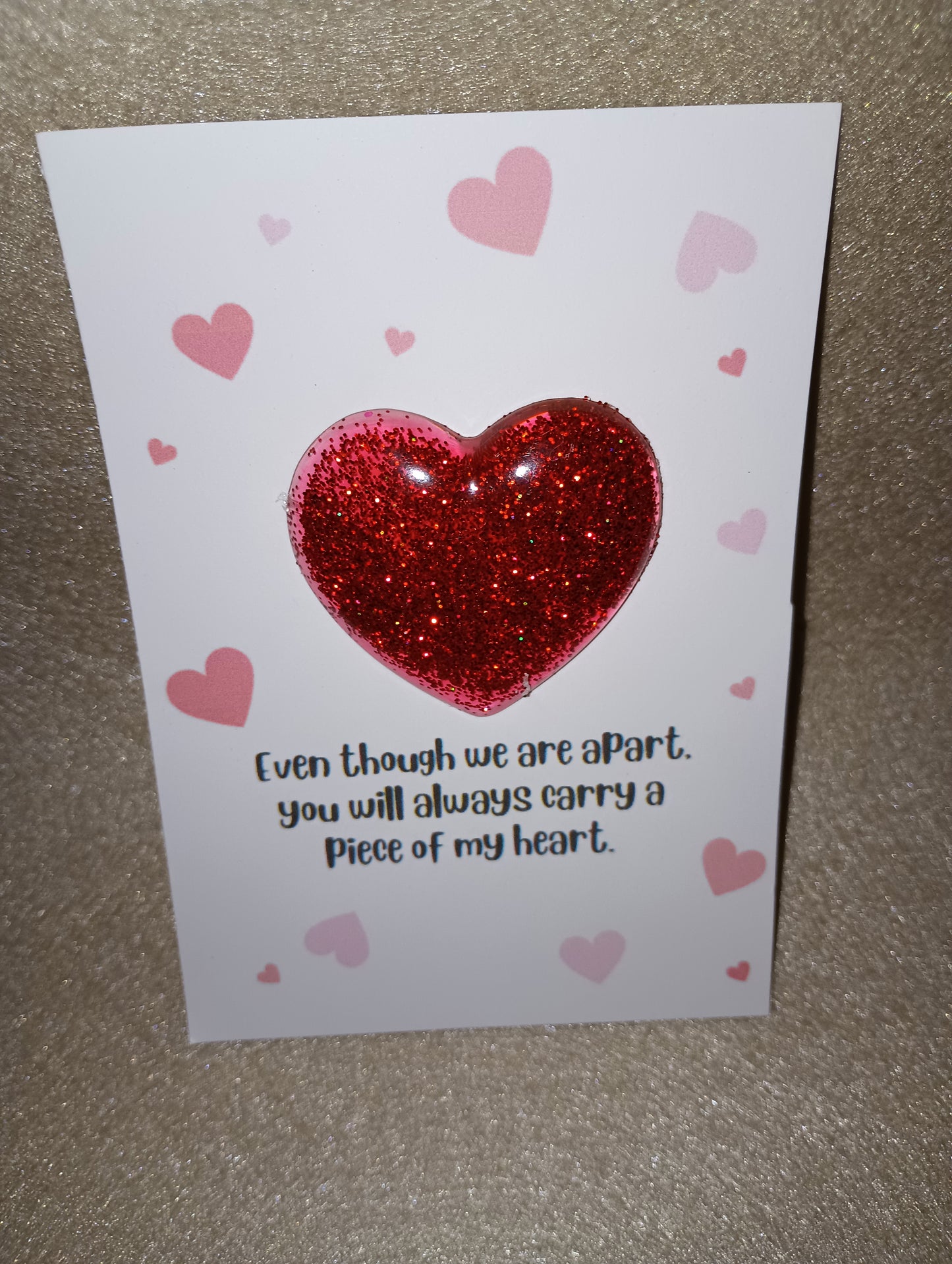 Resin pocket Hearts Red