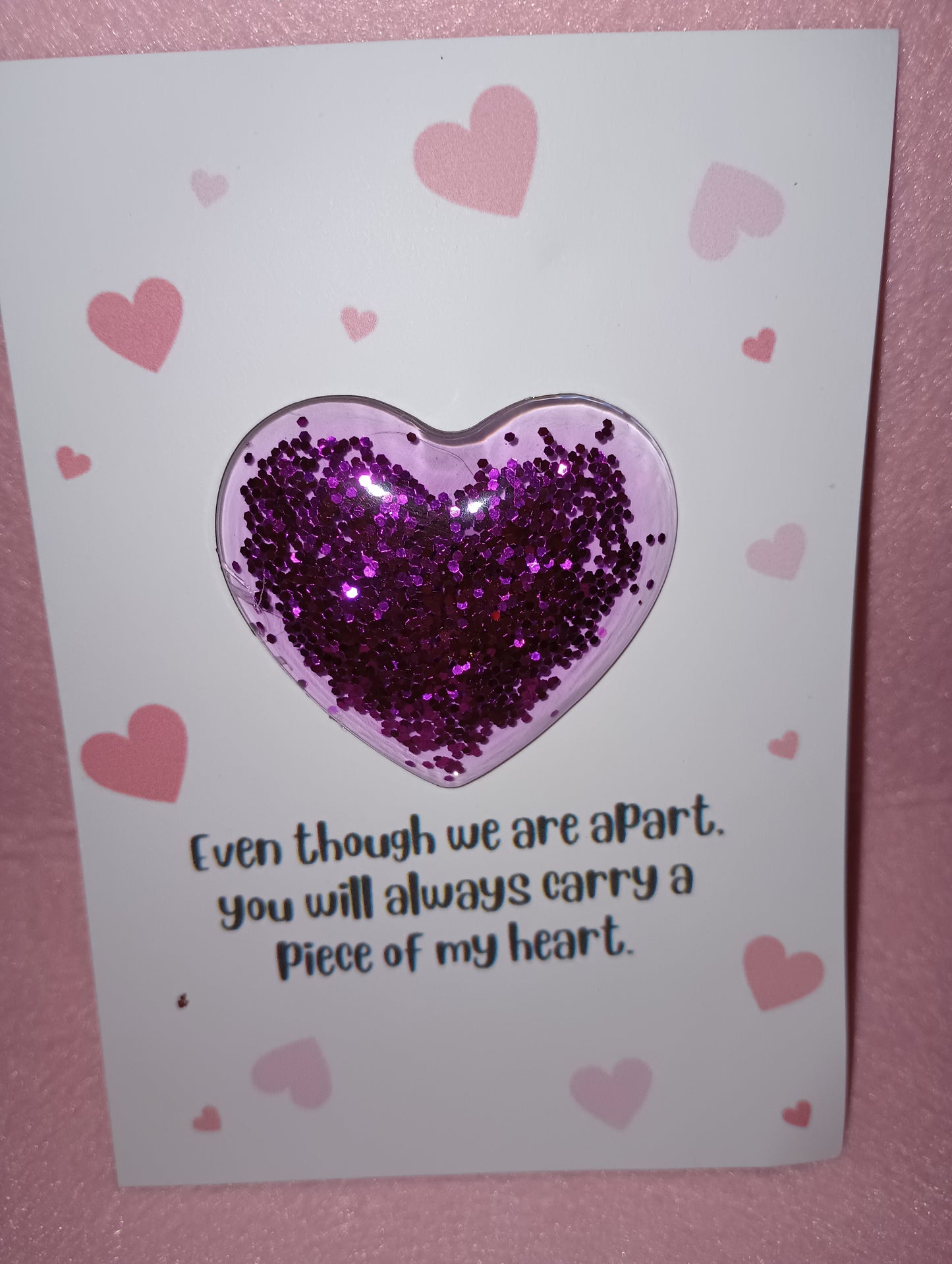 Resin pocket Hearts Purple