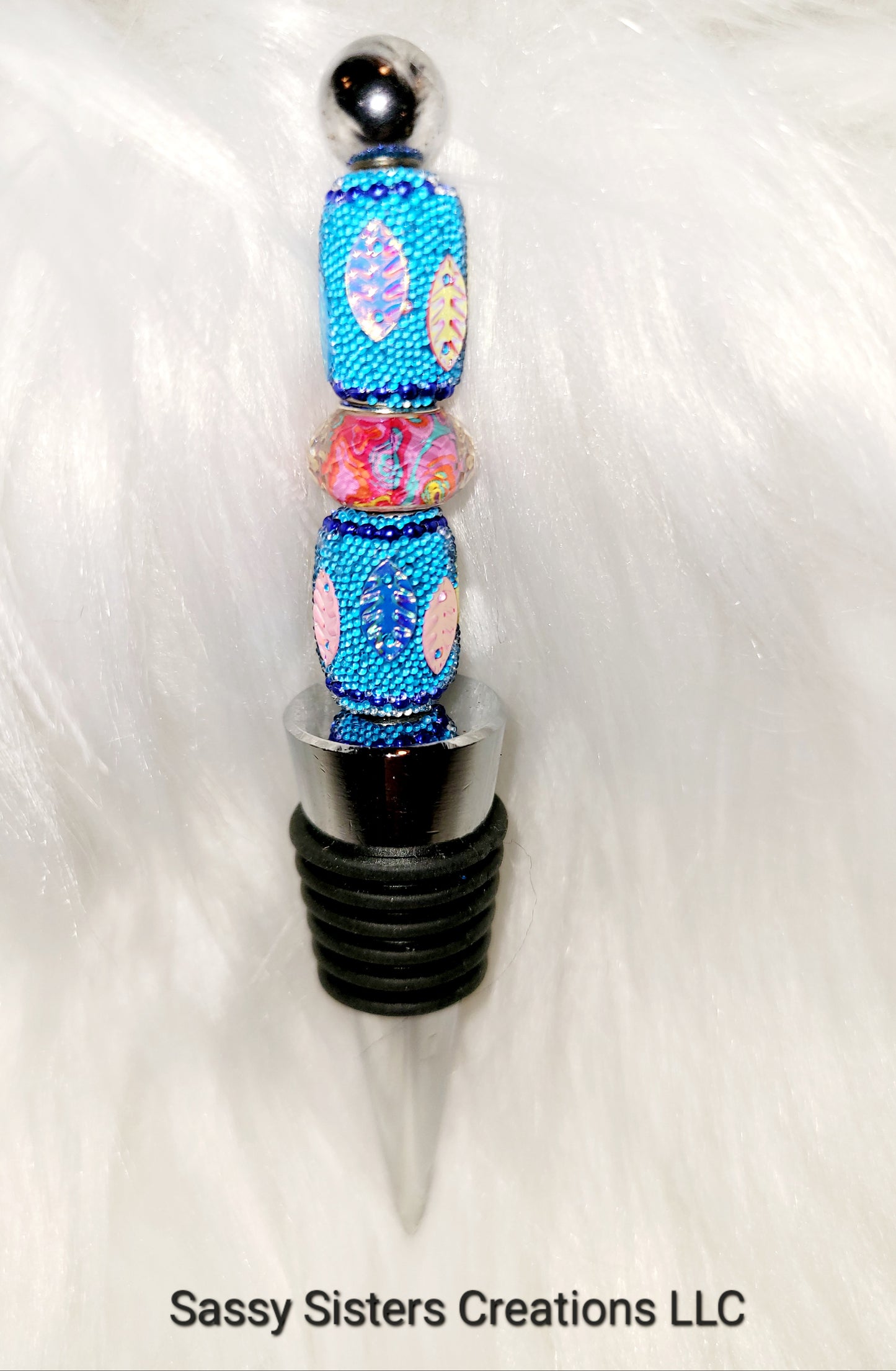 Beaded Wine Bottle Stopper