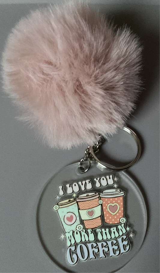 Keychain (Pom Pom ) Acrylic