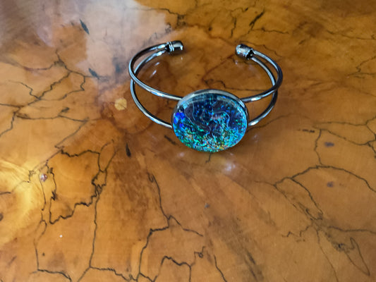 Fluid art bracelet round