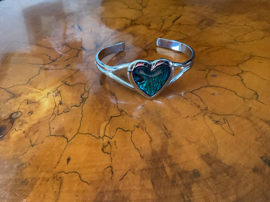 Fluid art bracelet heart