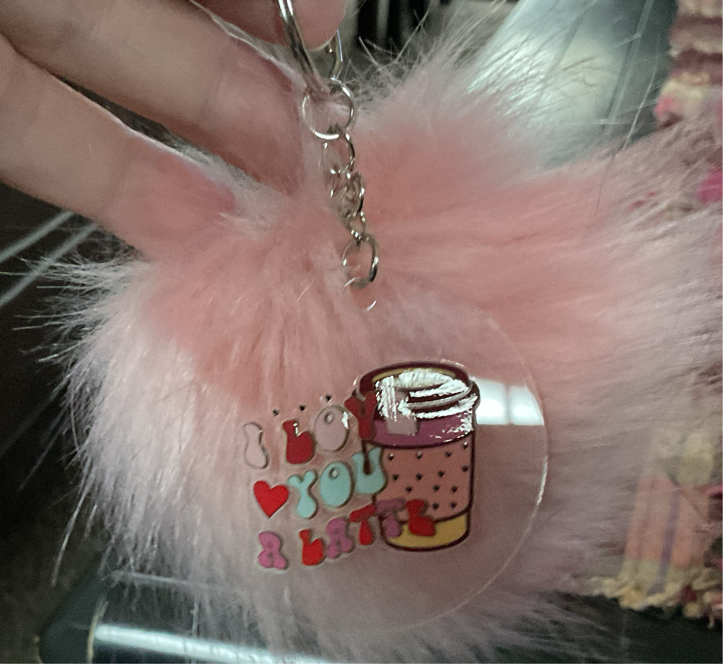 Keychain ( Pom Pom Peach)