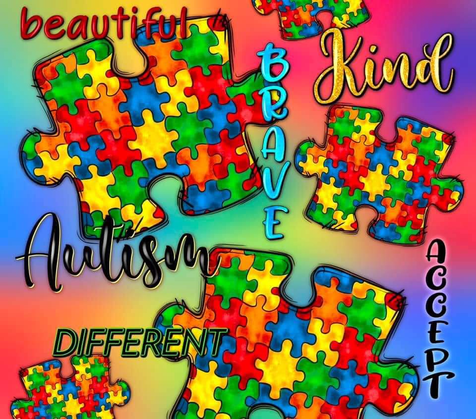 DTFs (direct to Film) Transfers Autism Puzzle Pieces Beautifu;, kind