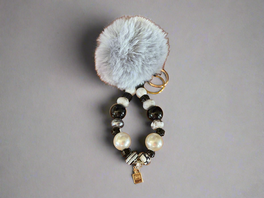 Beaded or Pom Pom Keychain